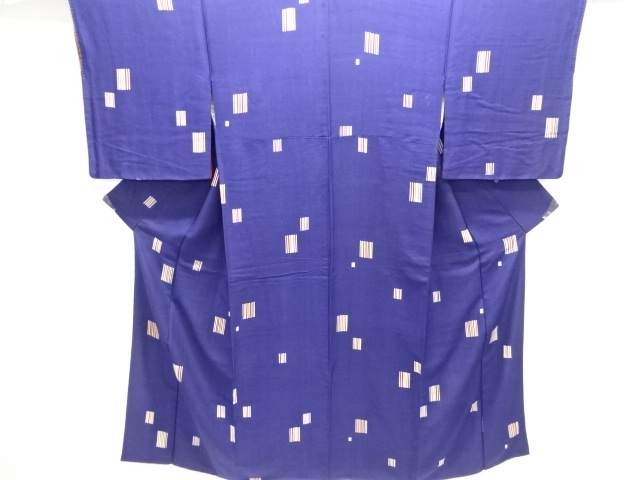 アンティーク　錦紗幾何学模様着物